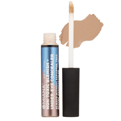 Omiana under-eye concealer with applicator on a white background