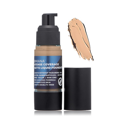 Intense Coverage Liquid Foundation - Mica-Free, Talc-Free, & More!