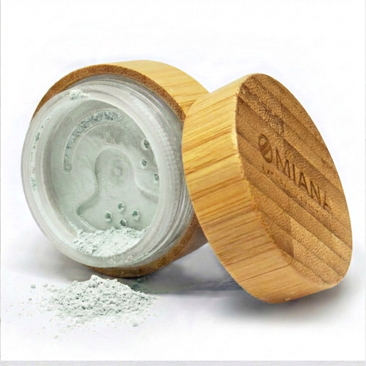 Green color corrector loose mineral powder for redness titanium dioxide free makeup