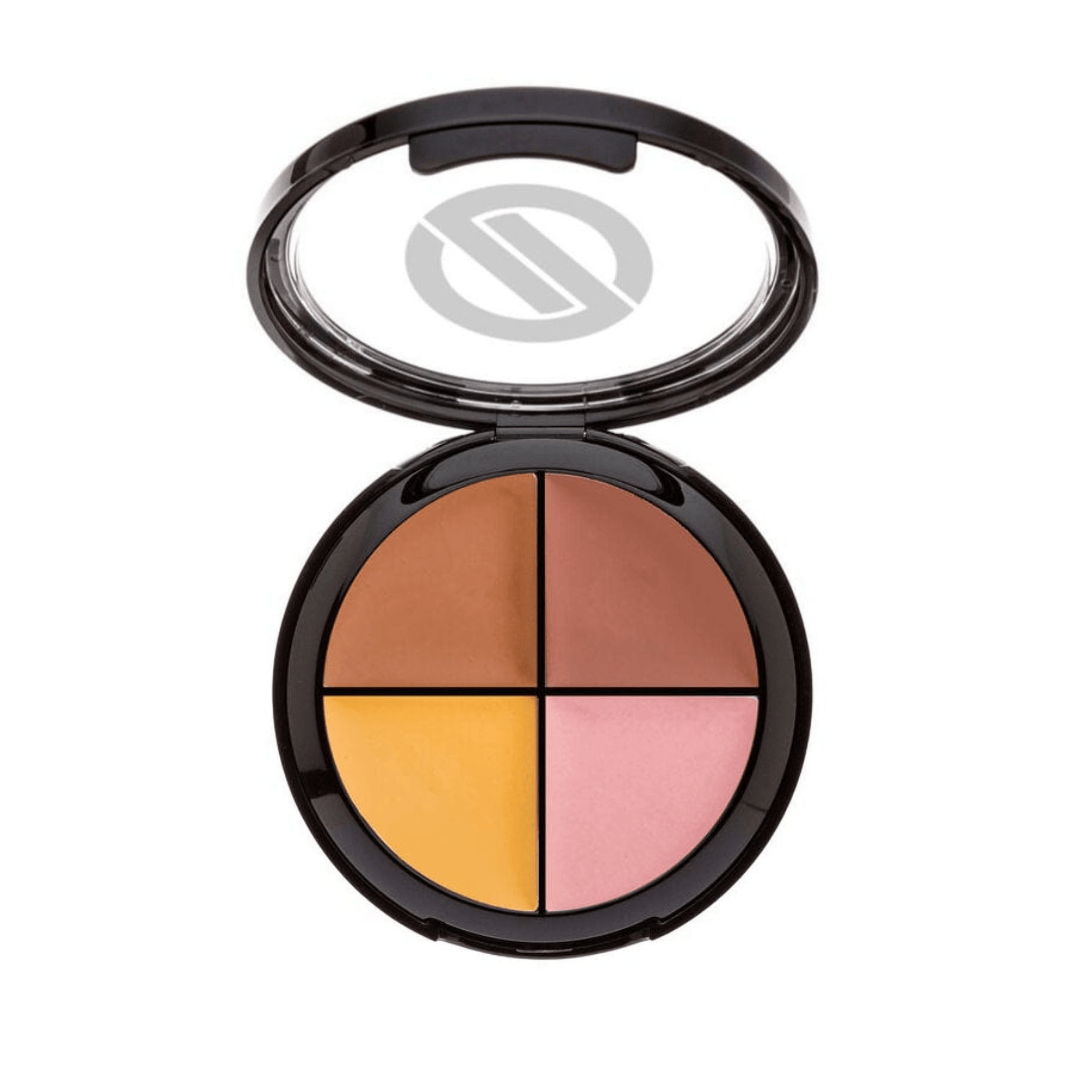 Omiana Natural Cosmetics Concealer Dark Tones Camouflage Concealer Wheel - Mica-Free, Boron Nitride-Free & Talc-Free!
