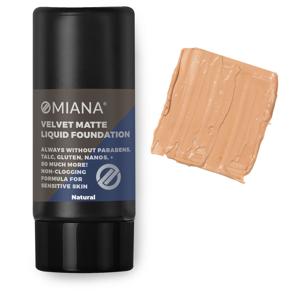 Omiana Velvet Matte Liquid Mineral Foundation - Natural