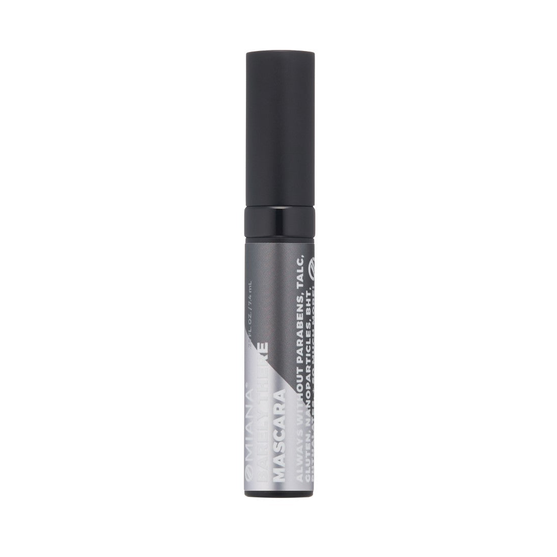 Omiana Barely There Mascara. Jet-black mineral mascara conditions the lashes with a vitamin B complex. Titanium dioxide-free. Mica free.